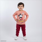 Load image into Gallery viewer, Walt Disney Cantaloupe&amp;Maroon PJ's
