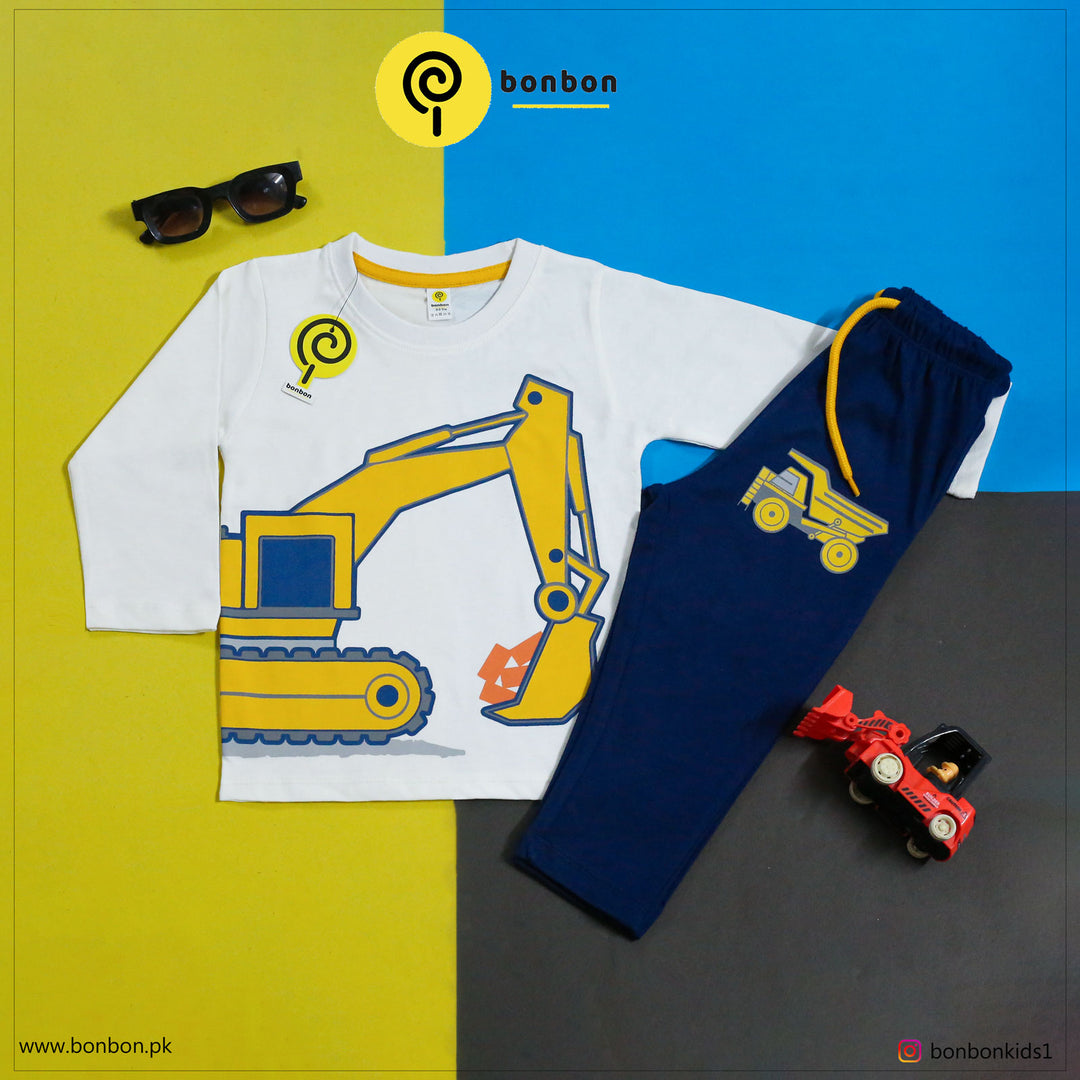 Builder Joe White&Navy PJ's