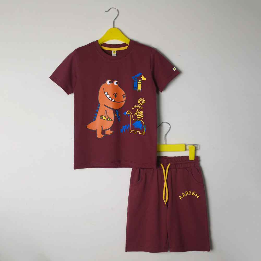 Dino maroon set
