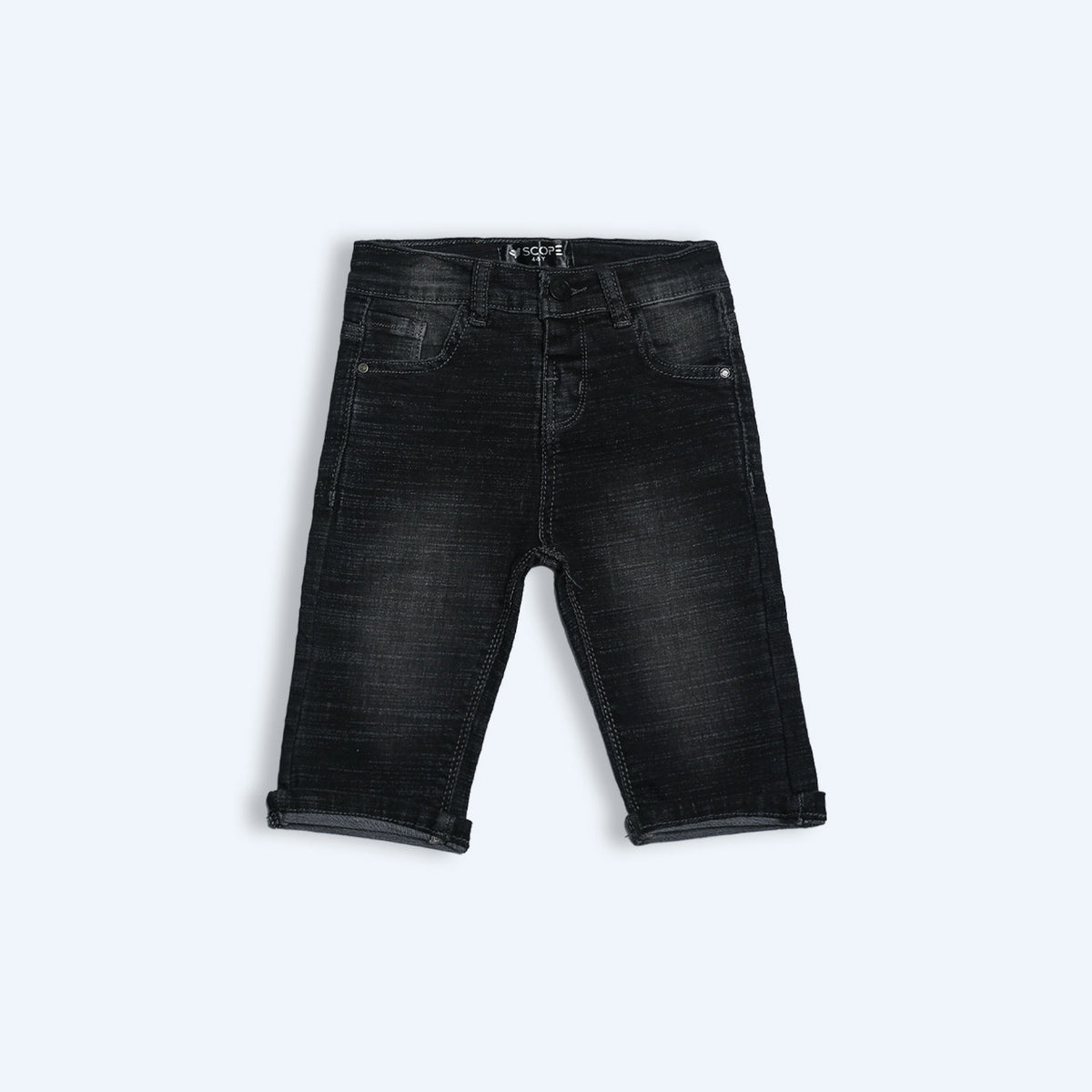 Black blasted 3q shorts