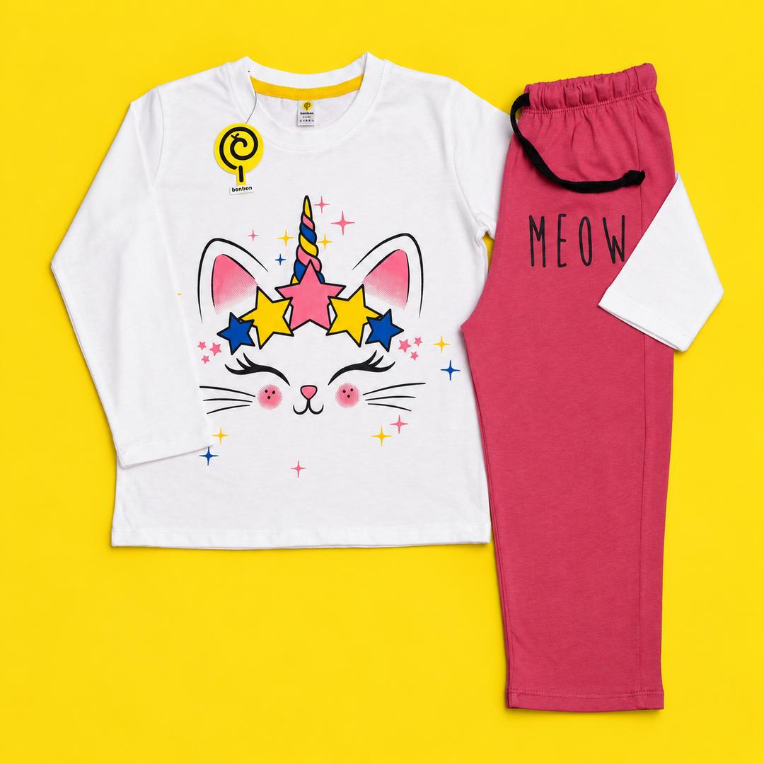 Unicorn-Cat Full-Sleeves PJs