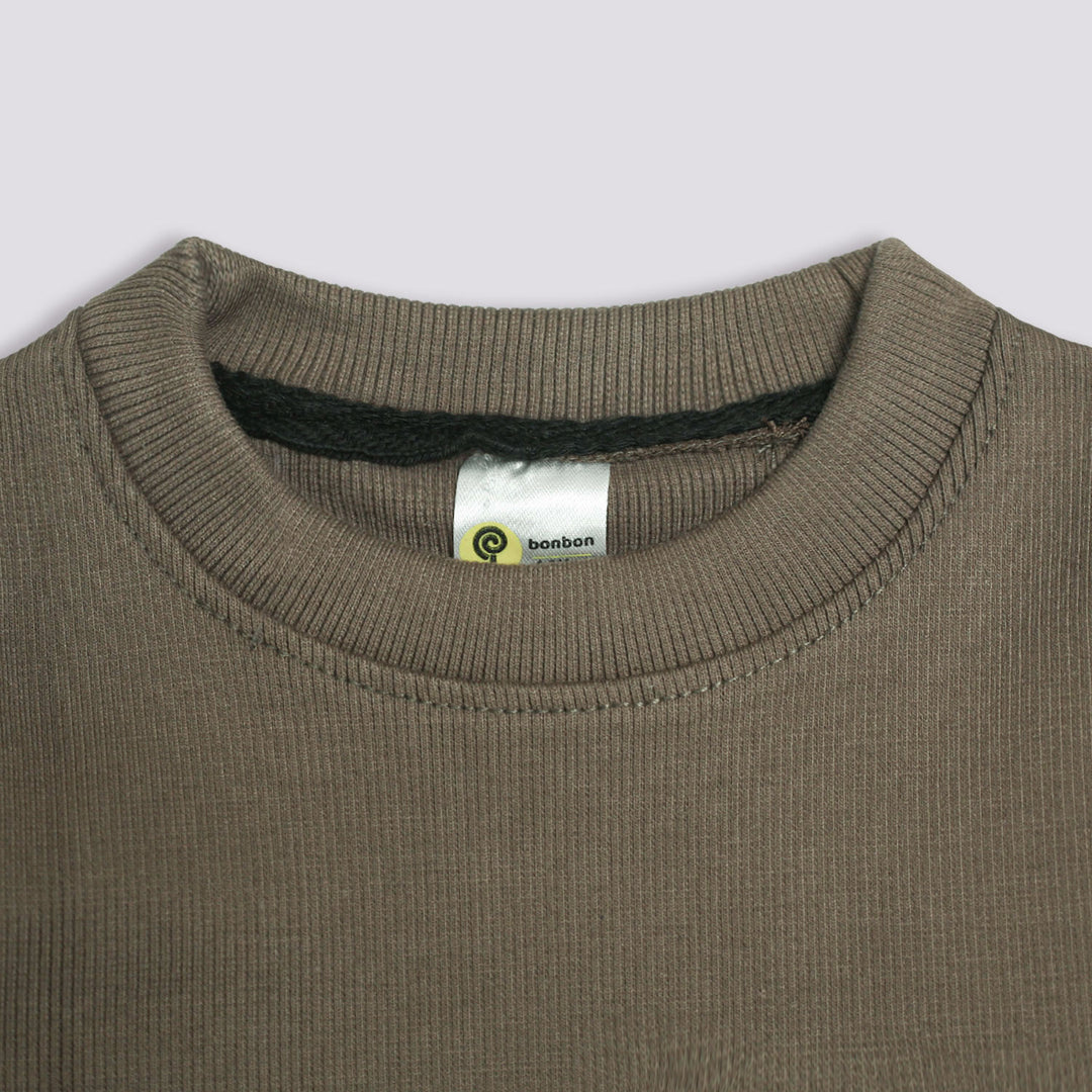 Brown Round Neck