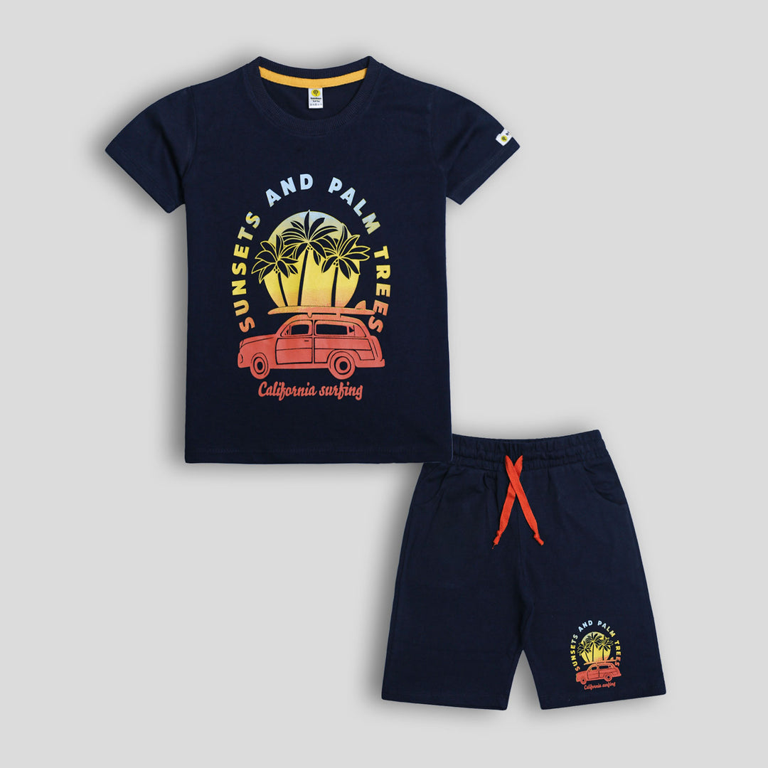 Sunsets Navy Twinset