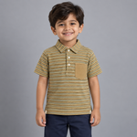 Load image into Gallery viewer, Tan Striped Polo
