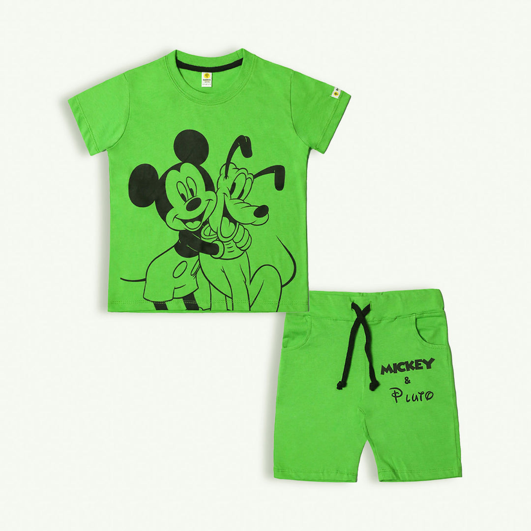 Mickey&Pluto Lime Twinset