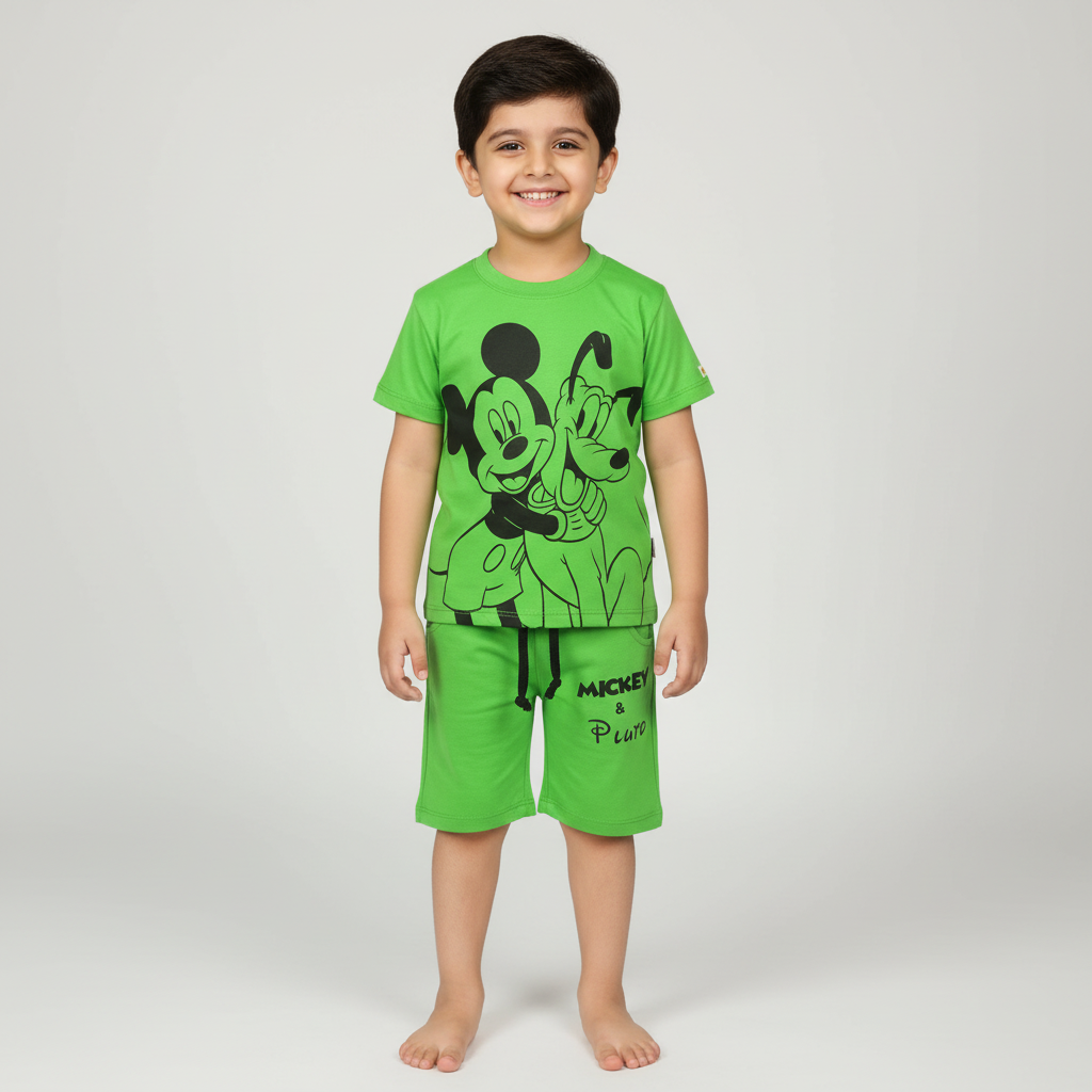 Mickey&Pluto Lime Twinset