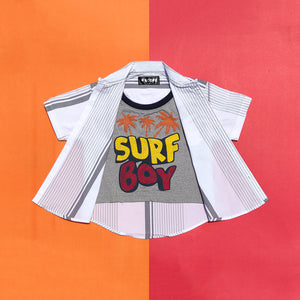 Surf Boy White Double Shirt V3