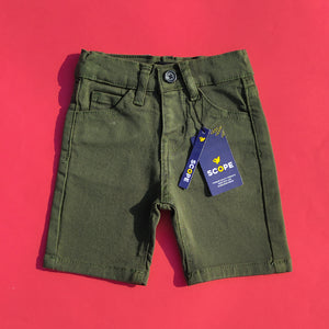 Olive Green 3 Quarter Shorts