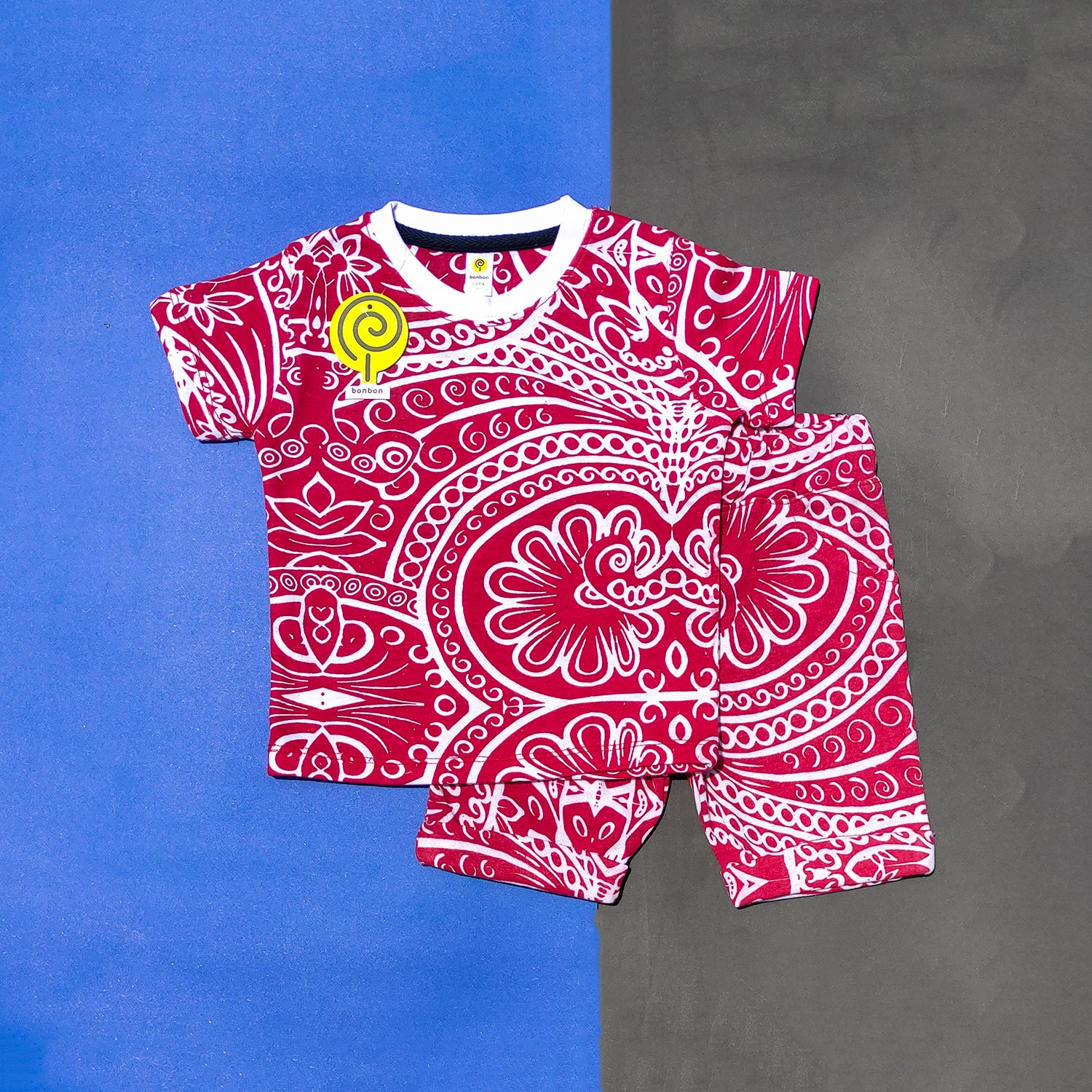 Rangoli Red All-Over Printed Twinset