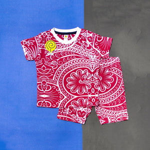 Rangoli Red All-Over Printed Twinset