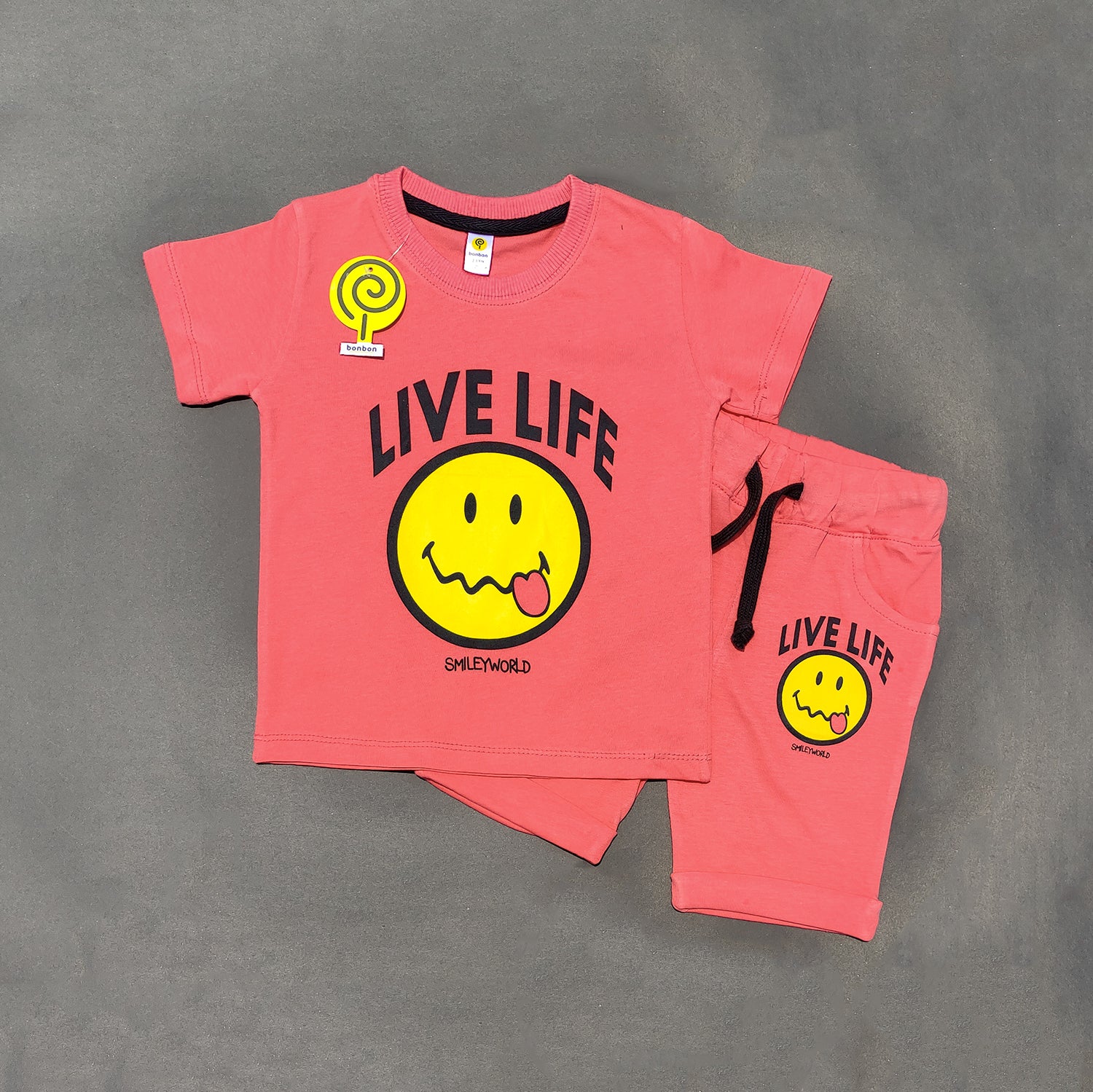 Smiley World Coral Twinset