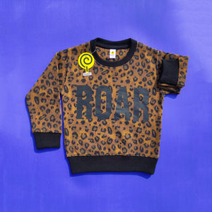 Roar Brown All-Over Printed Sweatshirt