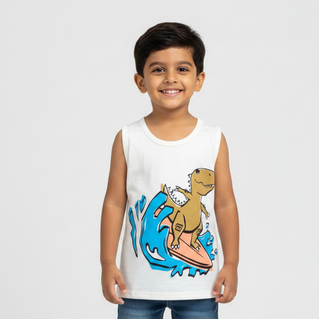 Let's Go Surfing White Tank Top