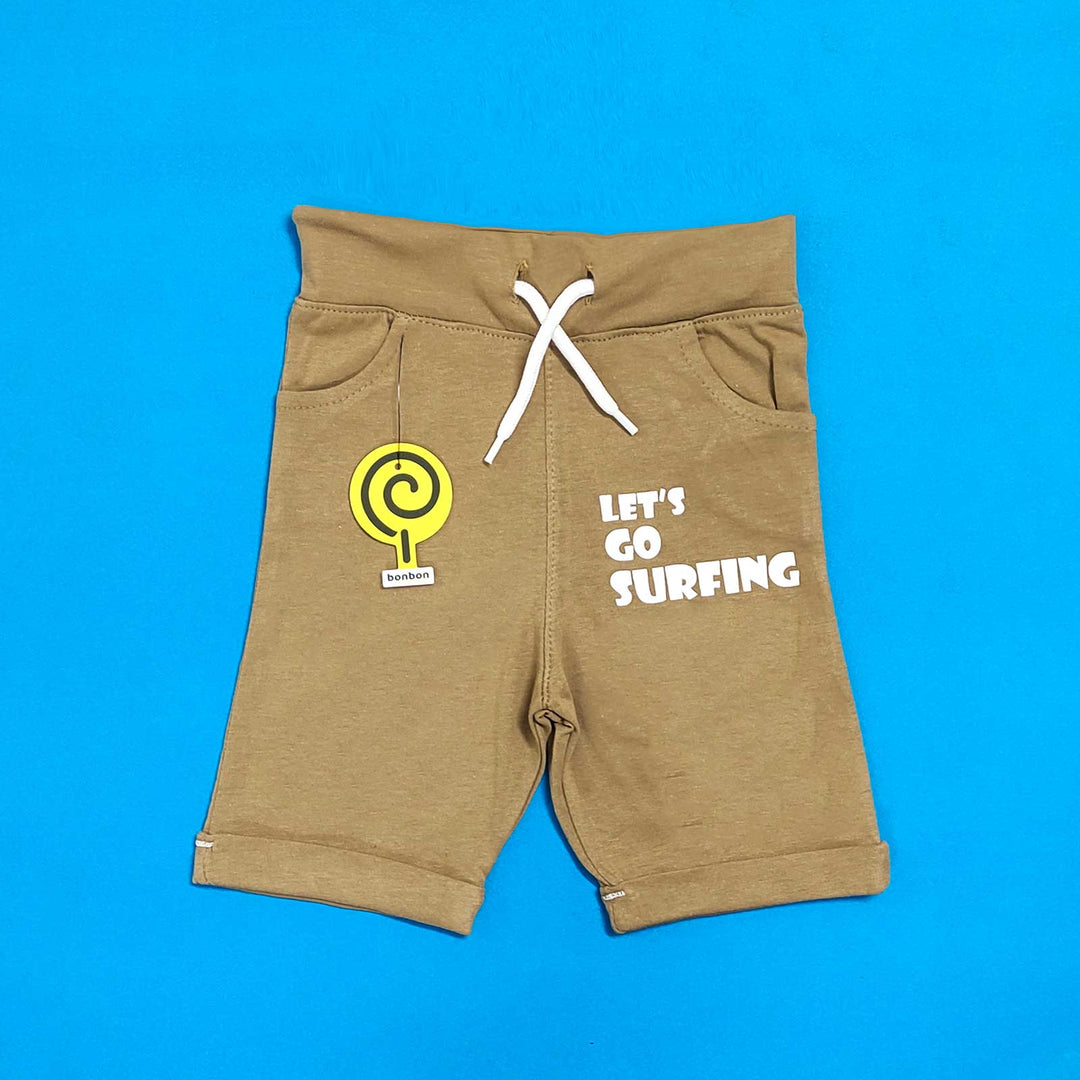 Let's Go Surfing White & Brown Twinset