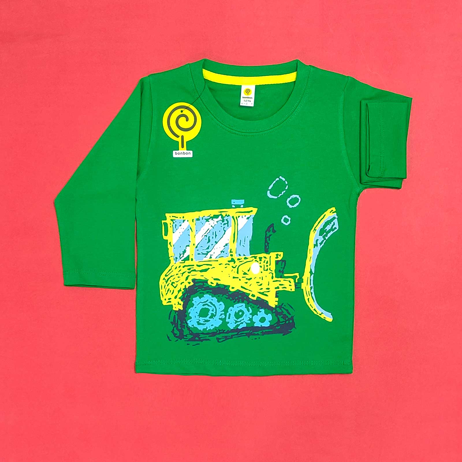 Bulldozer Green Full-Sleeves Tee