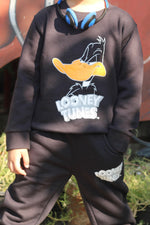 Load image into Gallery viewer, Daffy Black Tracksuit
