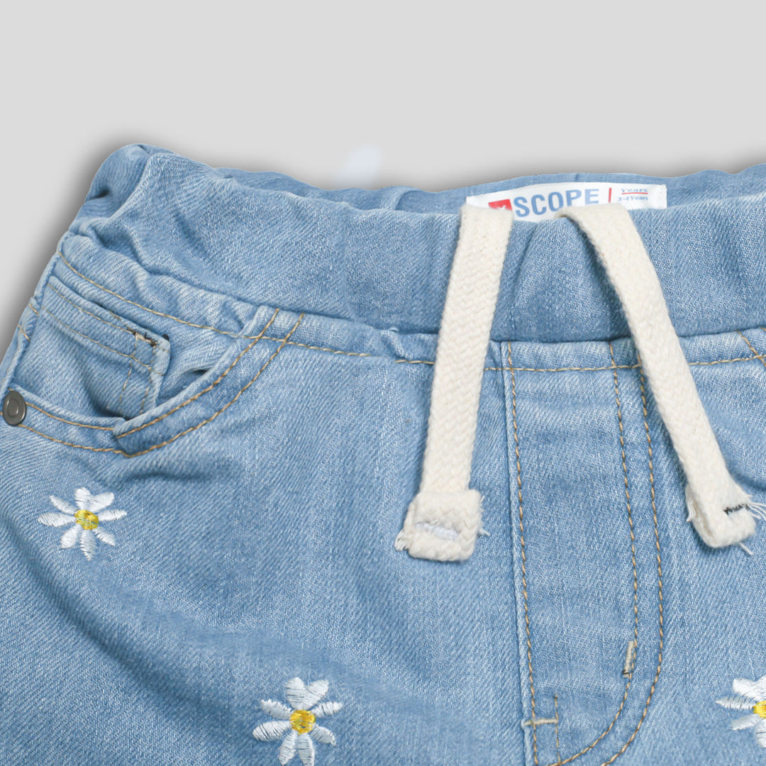 Daisy Light Blue Wide-Leg Pants