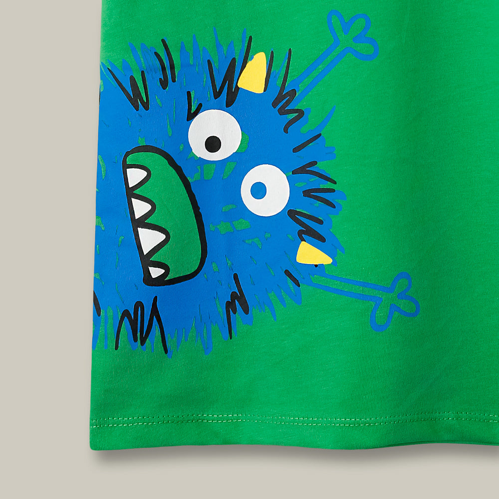 Monster green tee