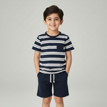 Load image into Gallery viewer, Breeze Navy Stripe Set
