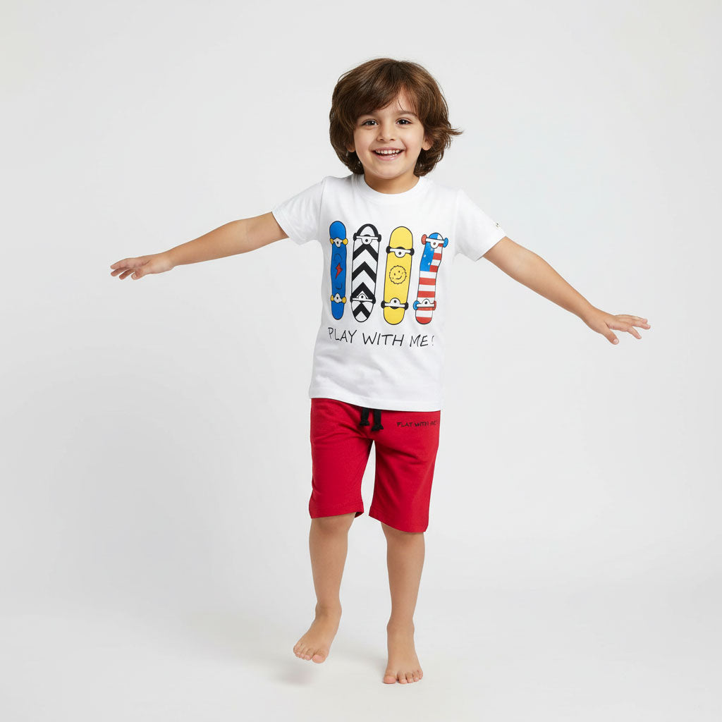 Play With Me White&Red Twinset
