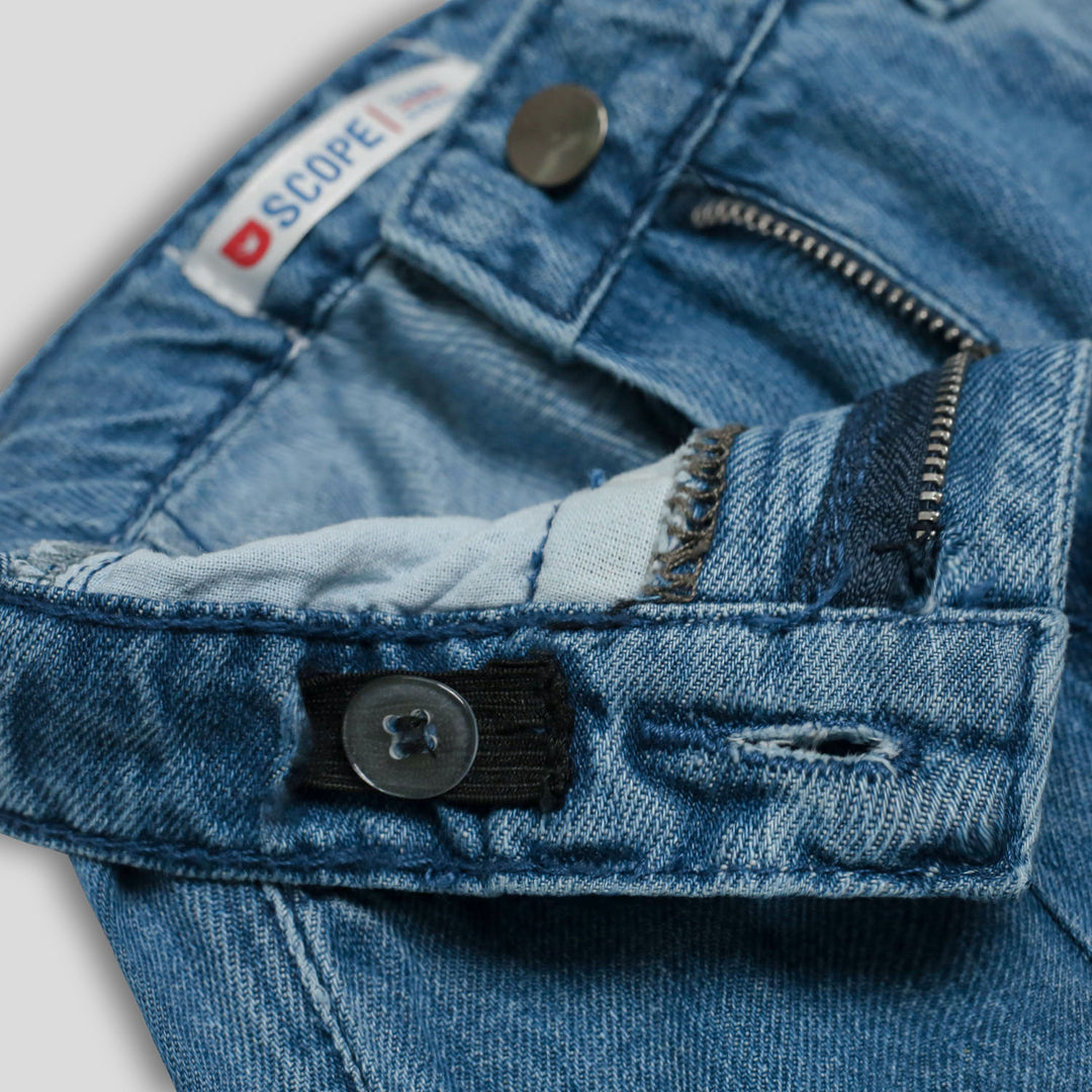 Mid Blue Panel Pants