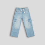 Load image into Gallery viewer, Light Blue Cargo-Pants
