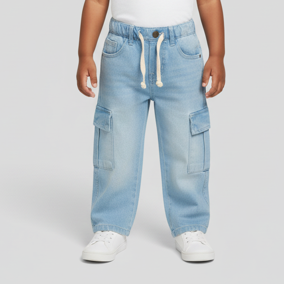 Light Blue Cargo-Pants