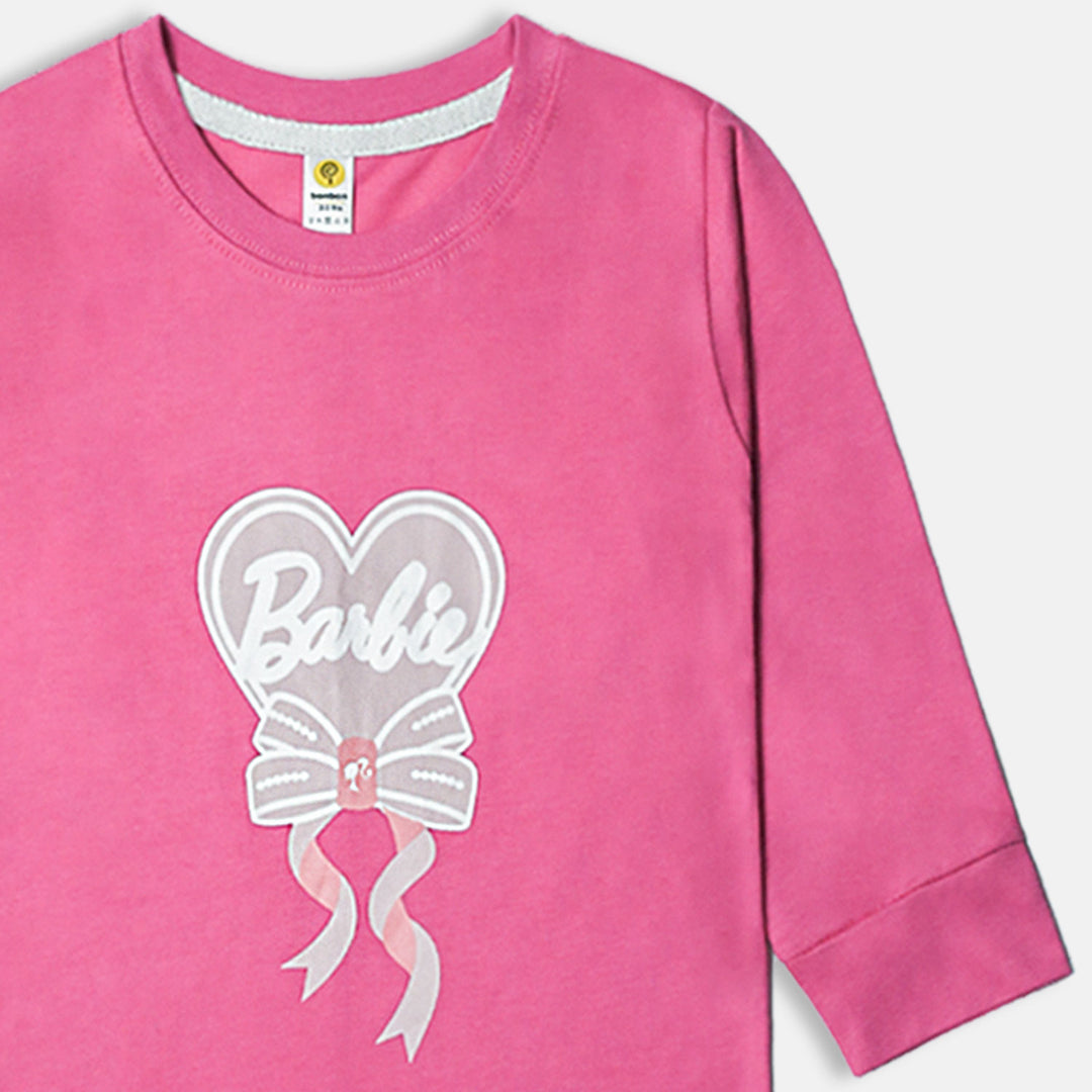 Barbie Pink Full-Sleeves Tee