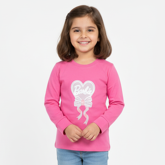 Barbie Pink Full-Sleeves Tee