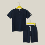 Load image into Gallery viewer, Navy Henley Set
