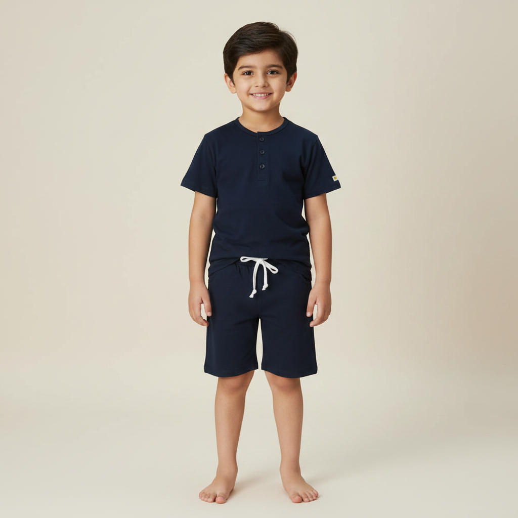 Navy Henley Set