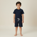 Load image into Gallery viewer, Navy Henley Set
