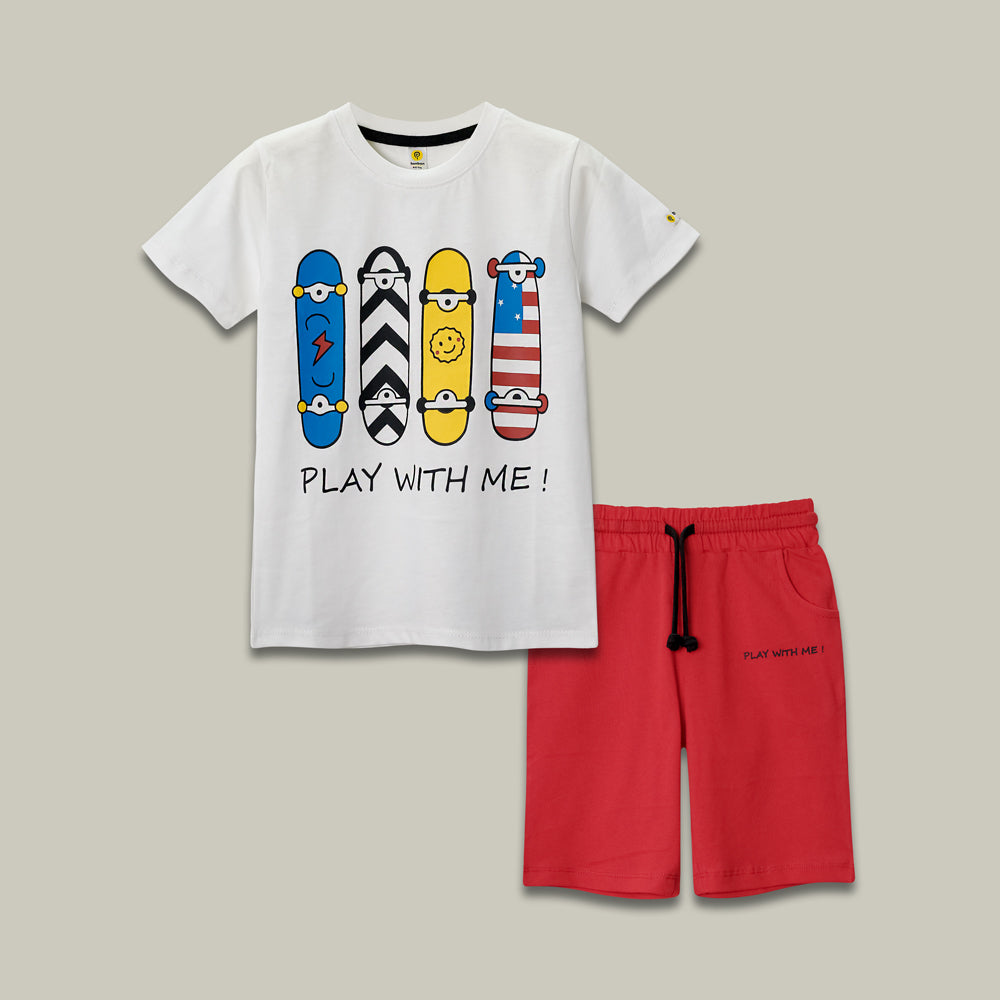 Play with me white&red twinset