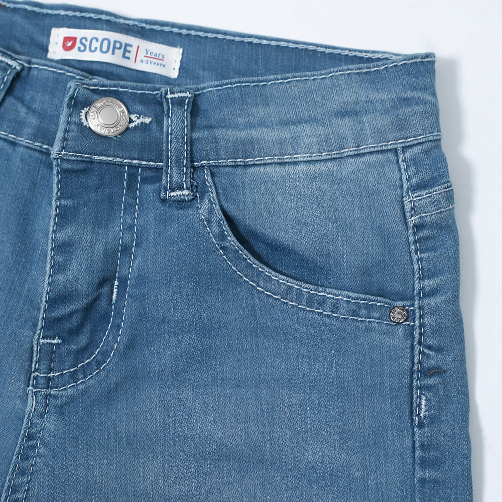 Light Blue 3 Quarter Shorts