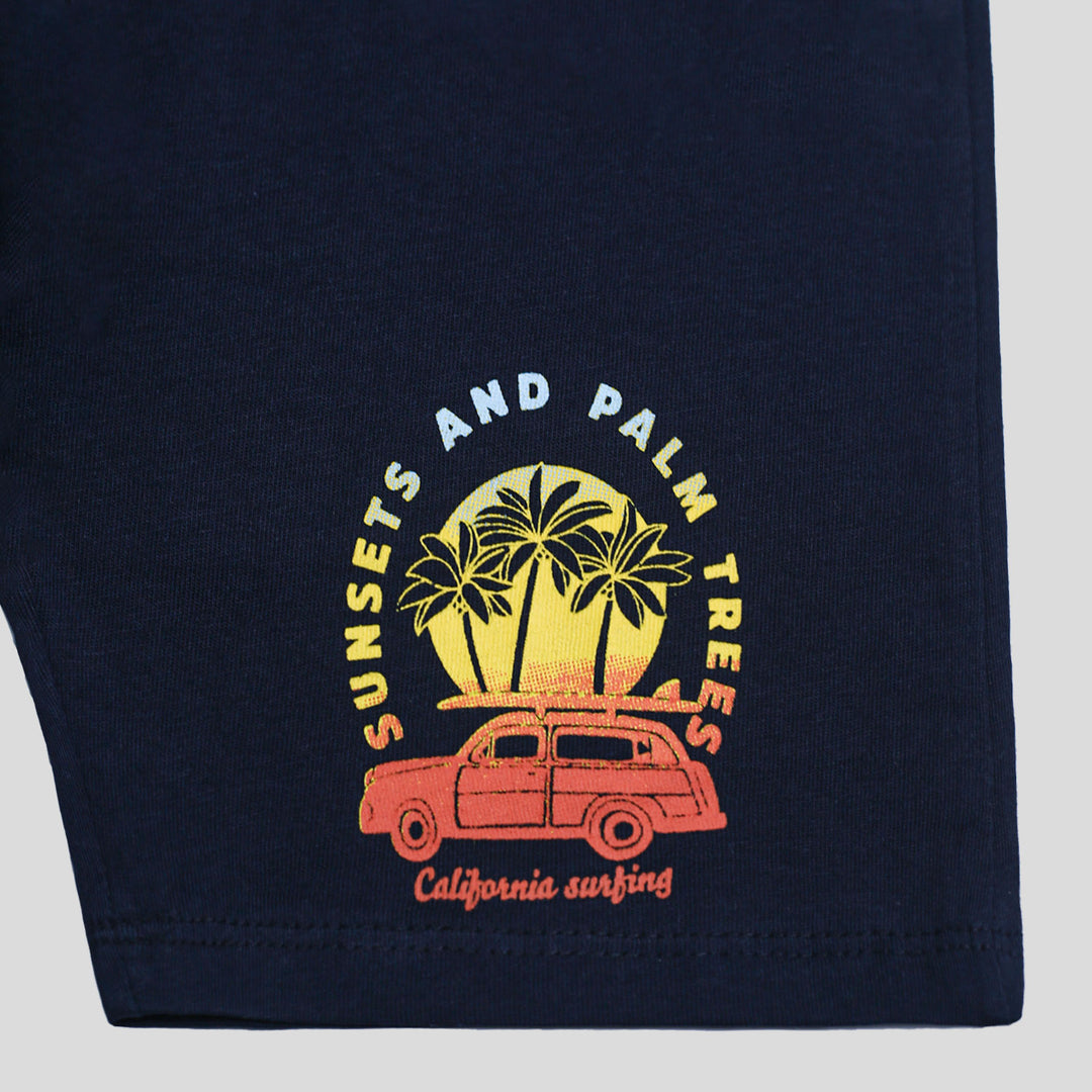 Sunsets Navy Twinset