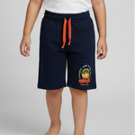 Load image into Gallery viewer, Sunsets And Palm Trees Navy Shorts
