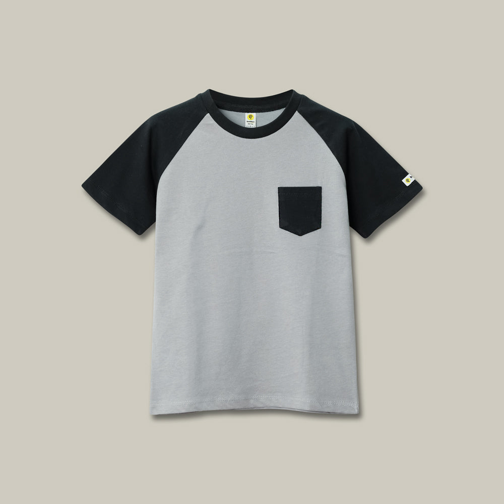 Silver & Black Raglan Tee