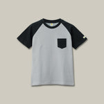 Load image into Gallery viewer, Silver &amp; Black Raglan Tee
