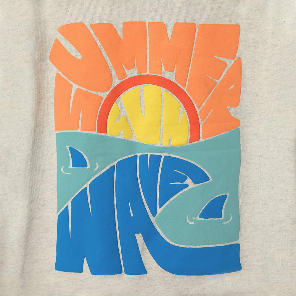 Summer Wave Oatmeal Tee