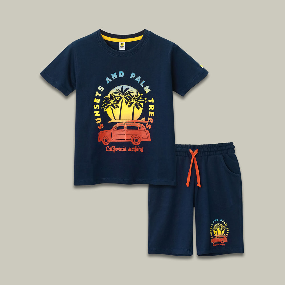 Sunsets navy twinset