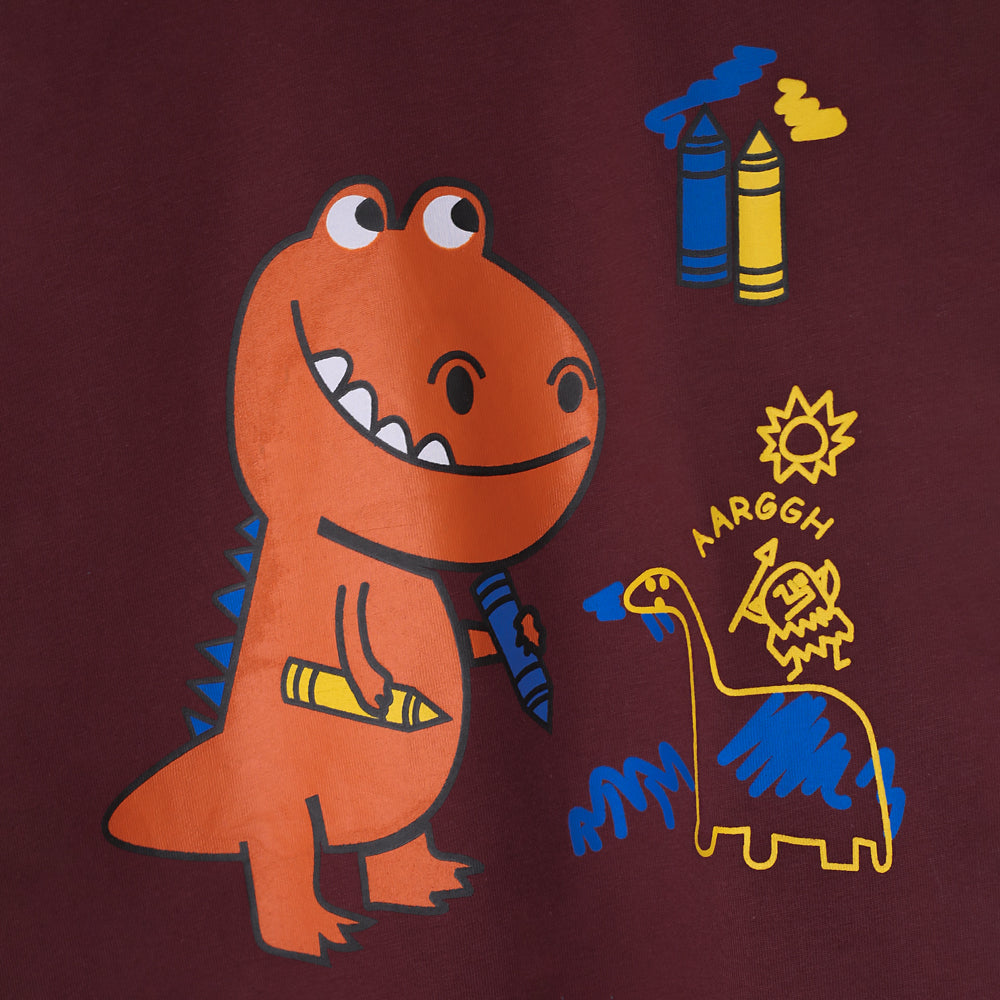 Dino Maroon Tee