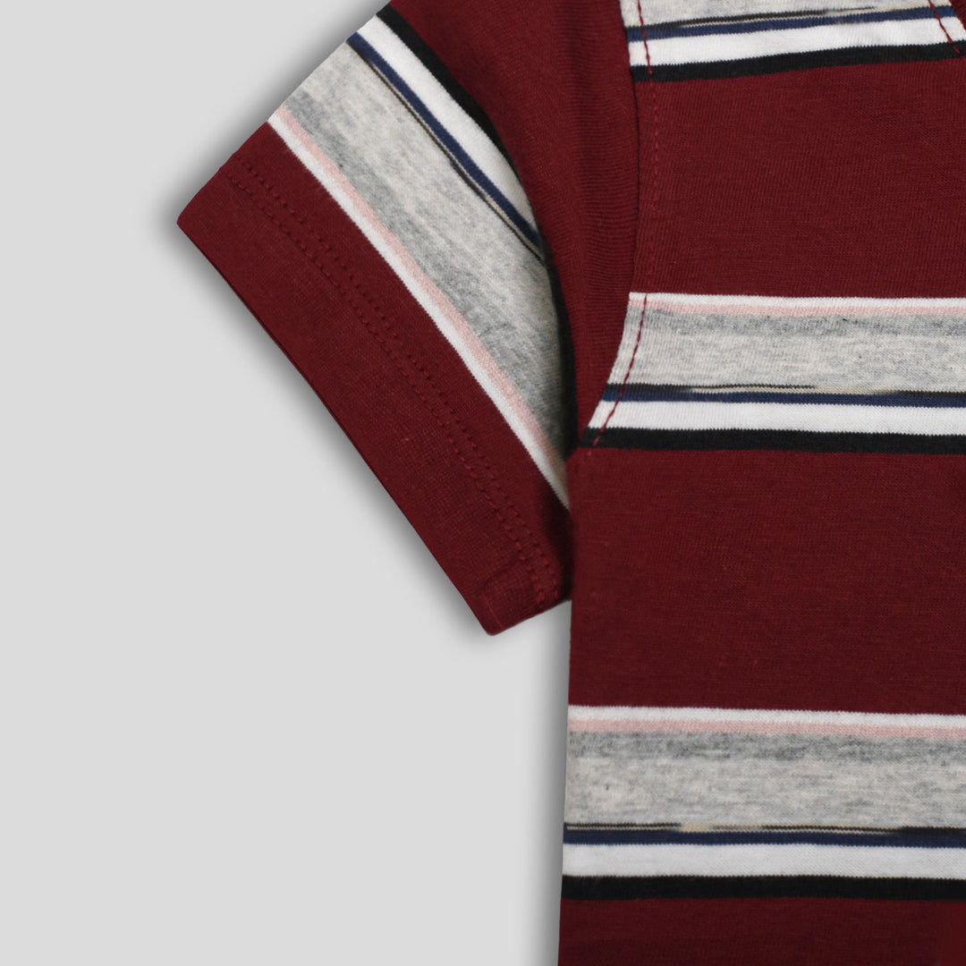 Skate Maroon Striped Tee