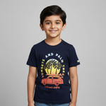 Load image into Gallery viewer, Sunsets And Palm Trees Navy Tee
