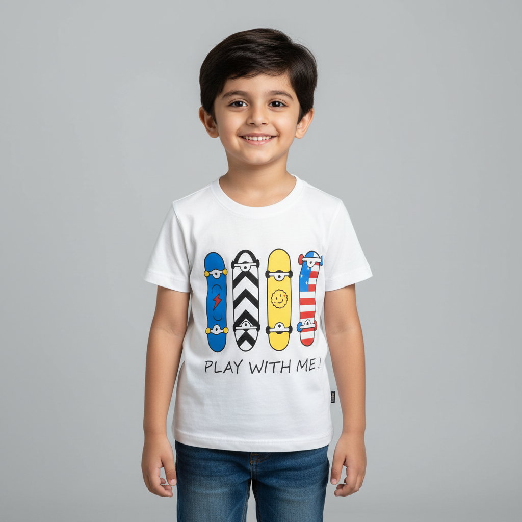 Play With Me White Tee