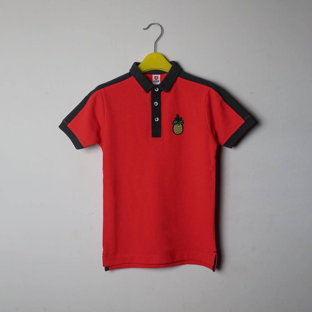 Pineapple red polo