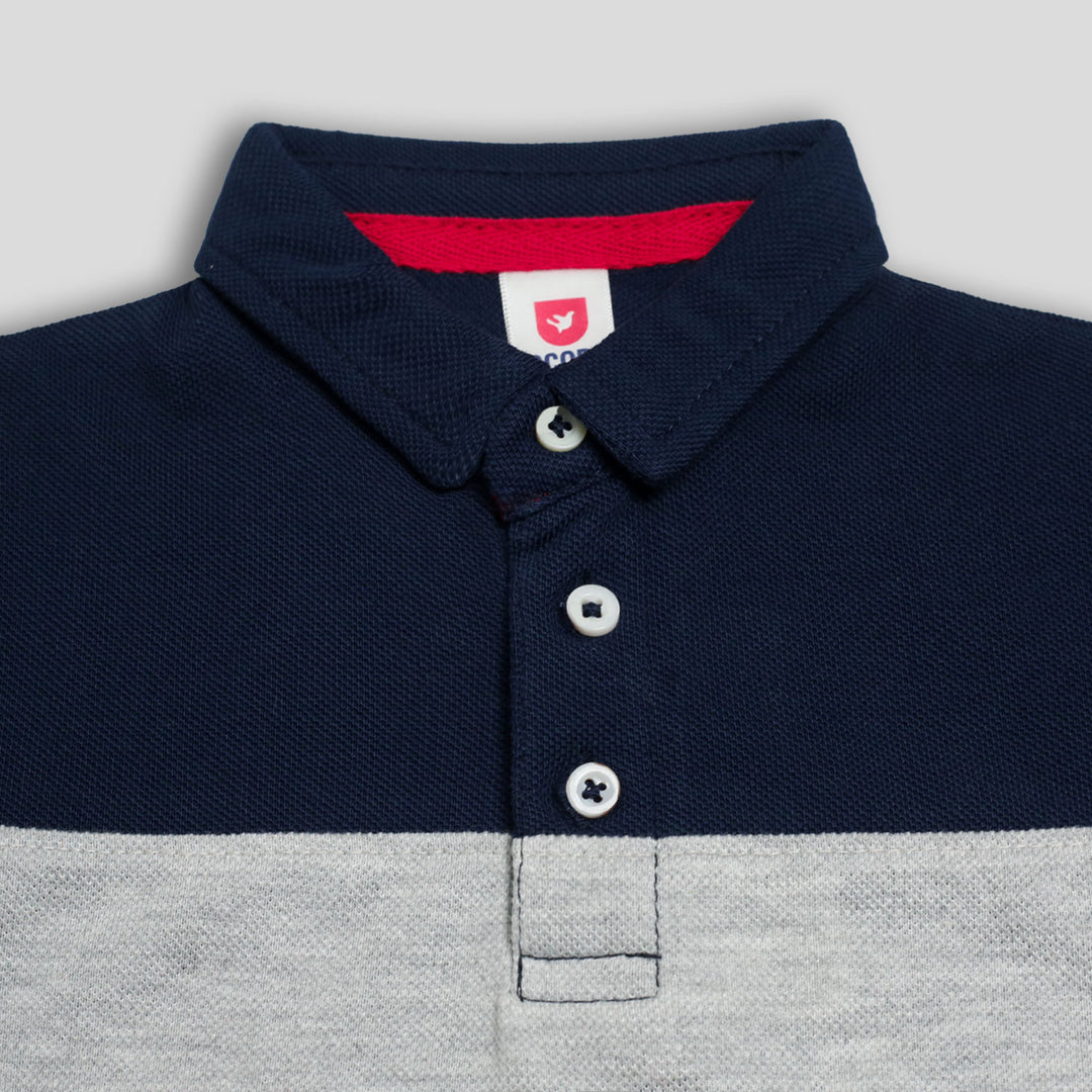 Navy Colorblock Polo