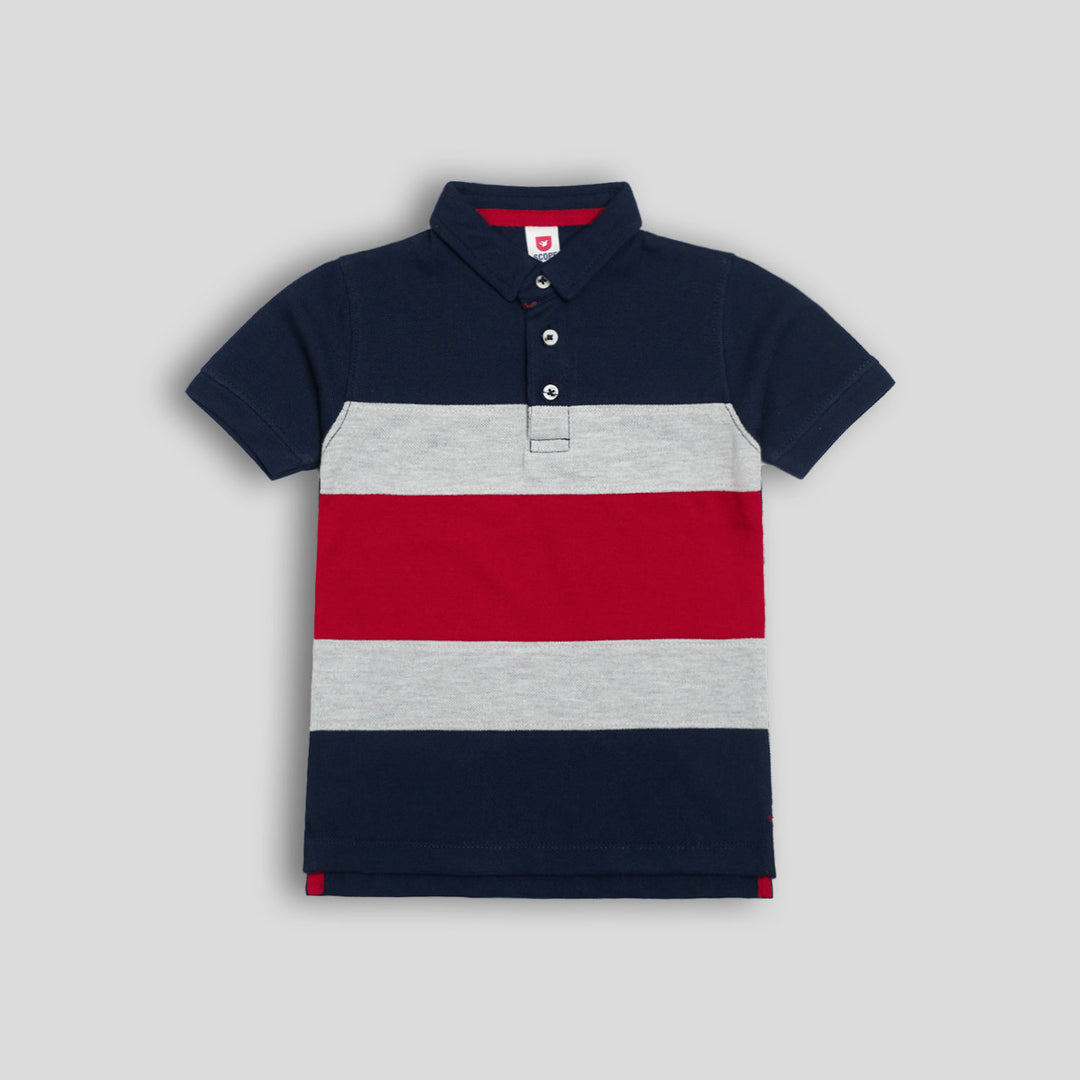 Navy Colorblock Polo