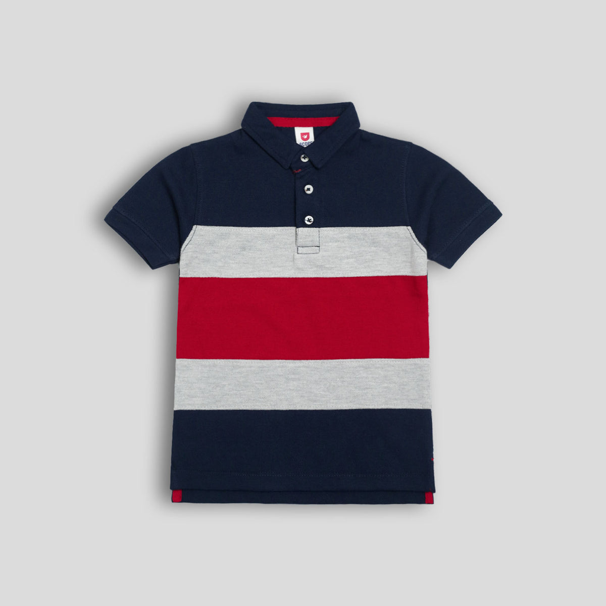 Navy colorblock polo