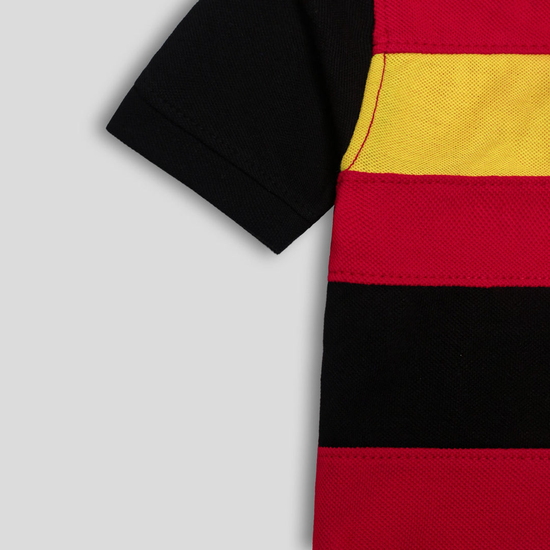 Red Colorblock Polo