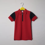 Load image into Gallery viewer, Red Zipper Polo
